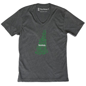 New Hampshire Clover Dark Grey V Neck