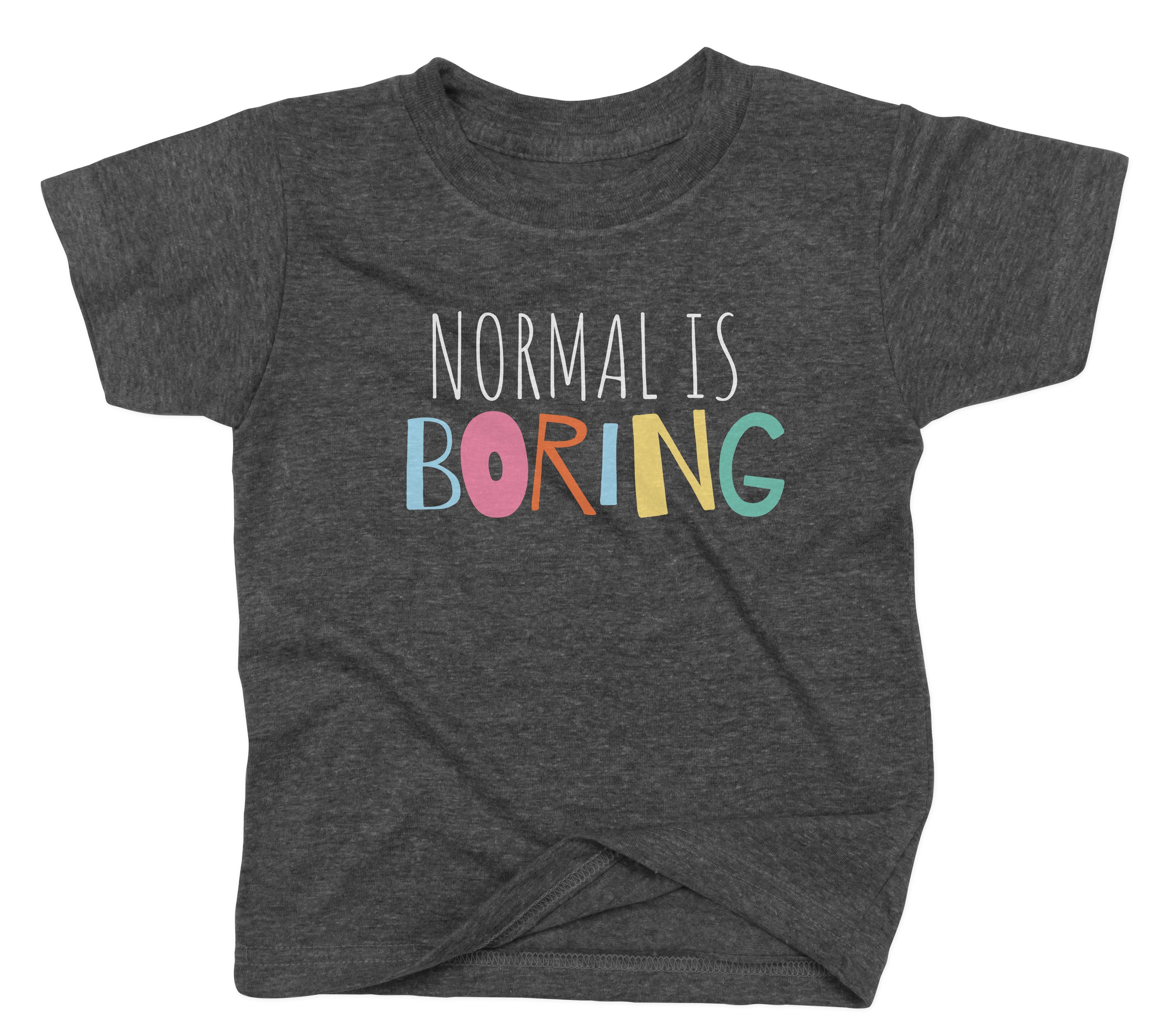 Normal Is Boring. Kids Dark Grey Crewneck
