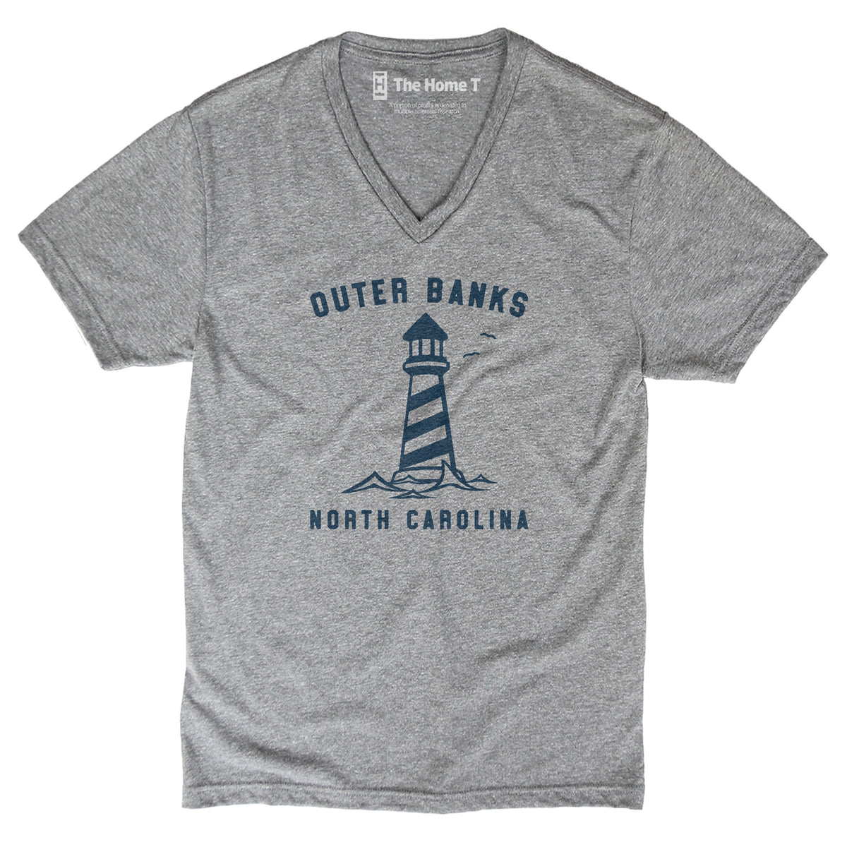 Outer Banks Lighthouse Athletic Grey V-Neck