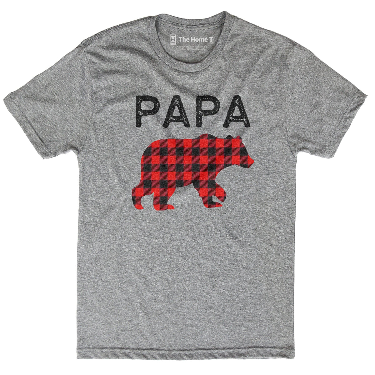 Papa Bear Plaid Crewneck