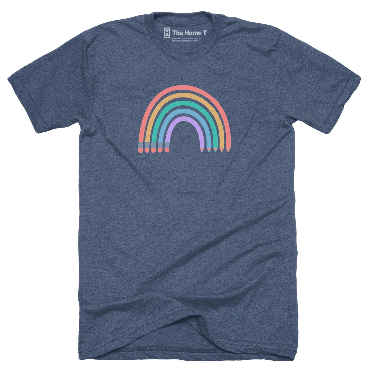 Pencil Rainbow Navy Crewneck