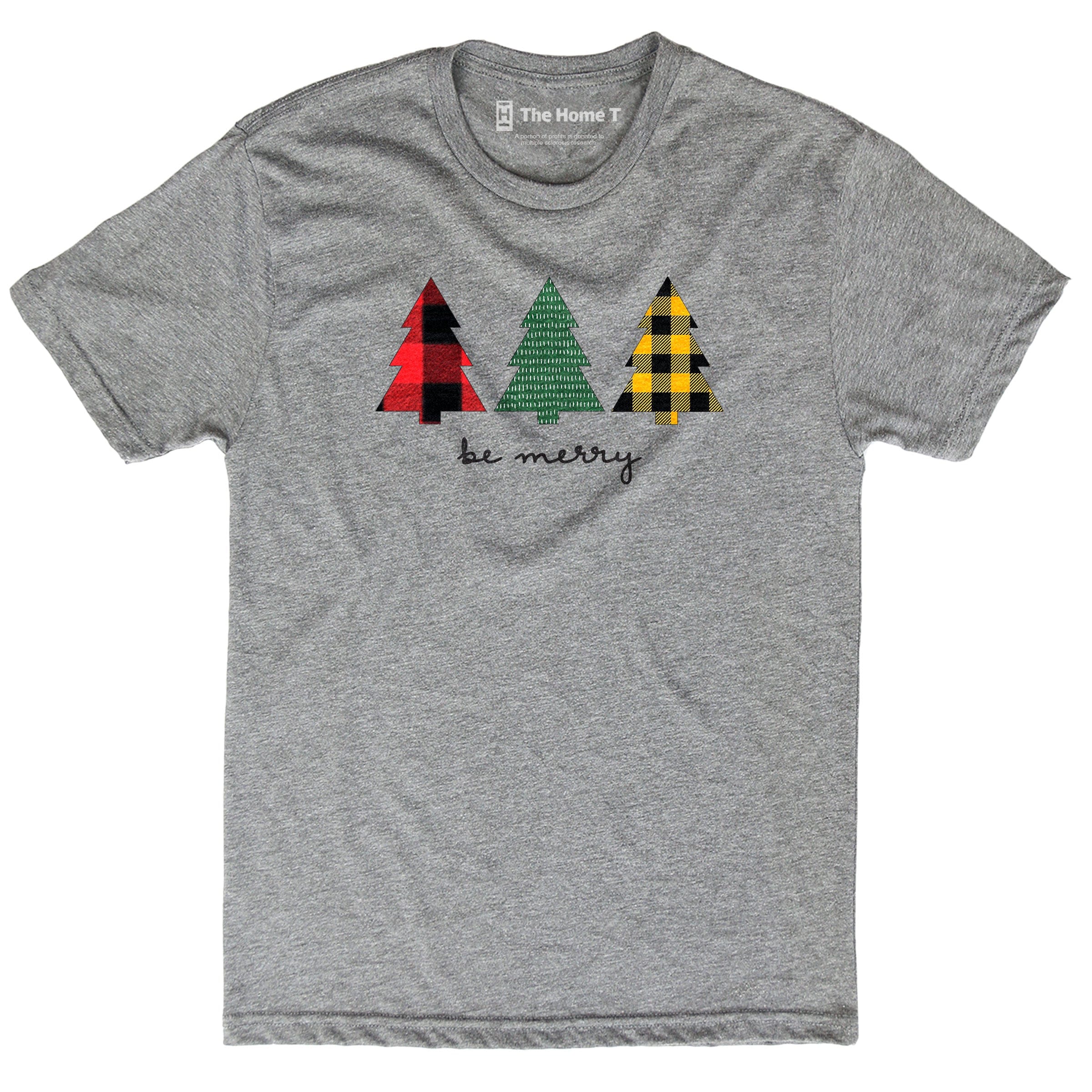 Be Merry Plaid Trees Crewneck