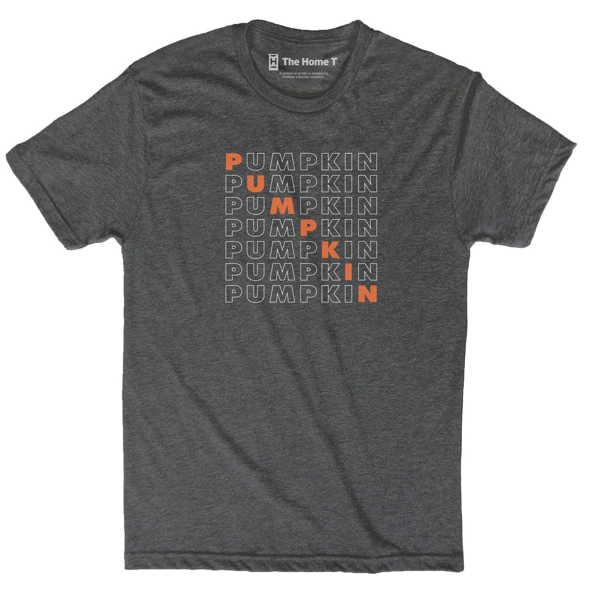 Pumpkin Repeat Dark Grey Crewneck
