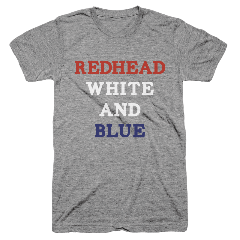 Red Head White and Blue