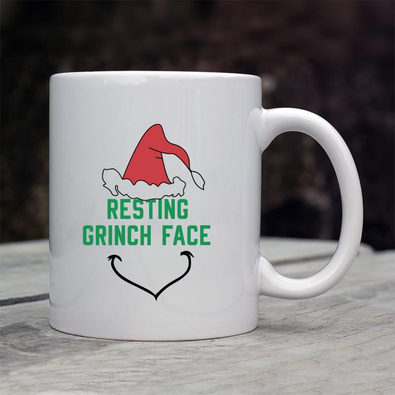 Resting Grinch Face Mug