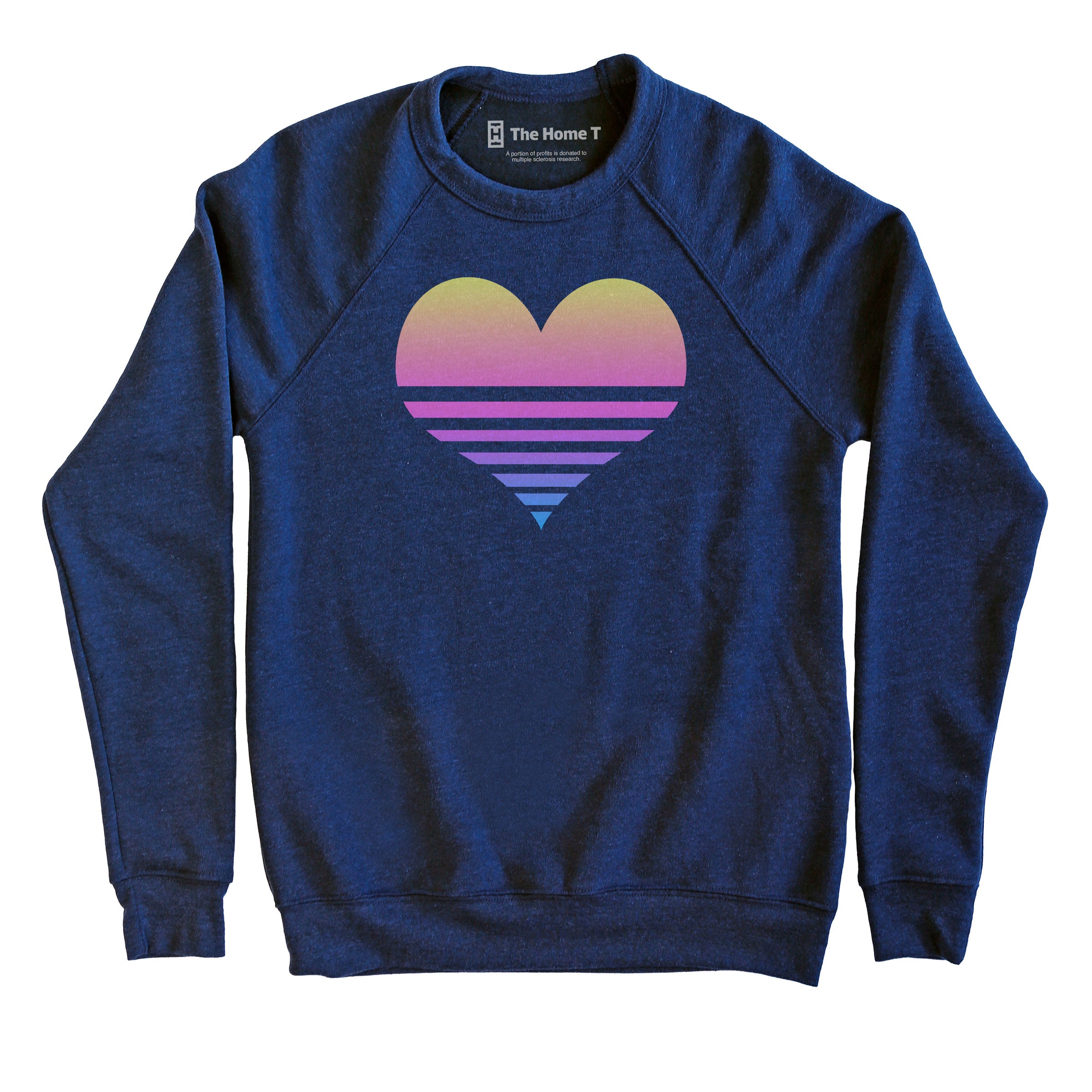 Retro Heart Navy Sweatshirt