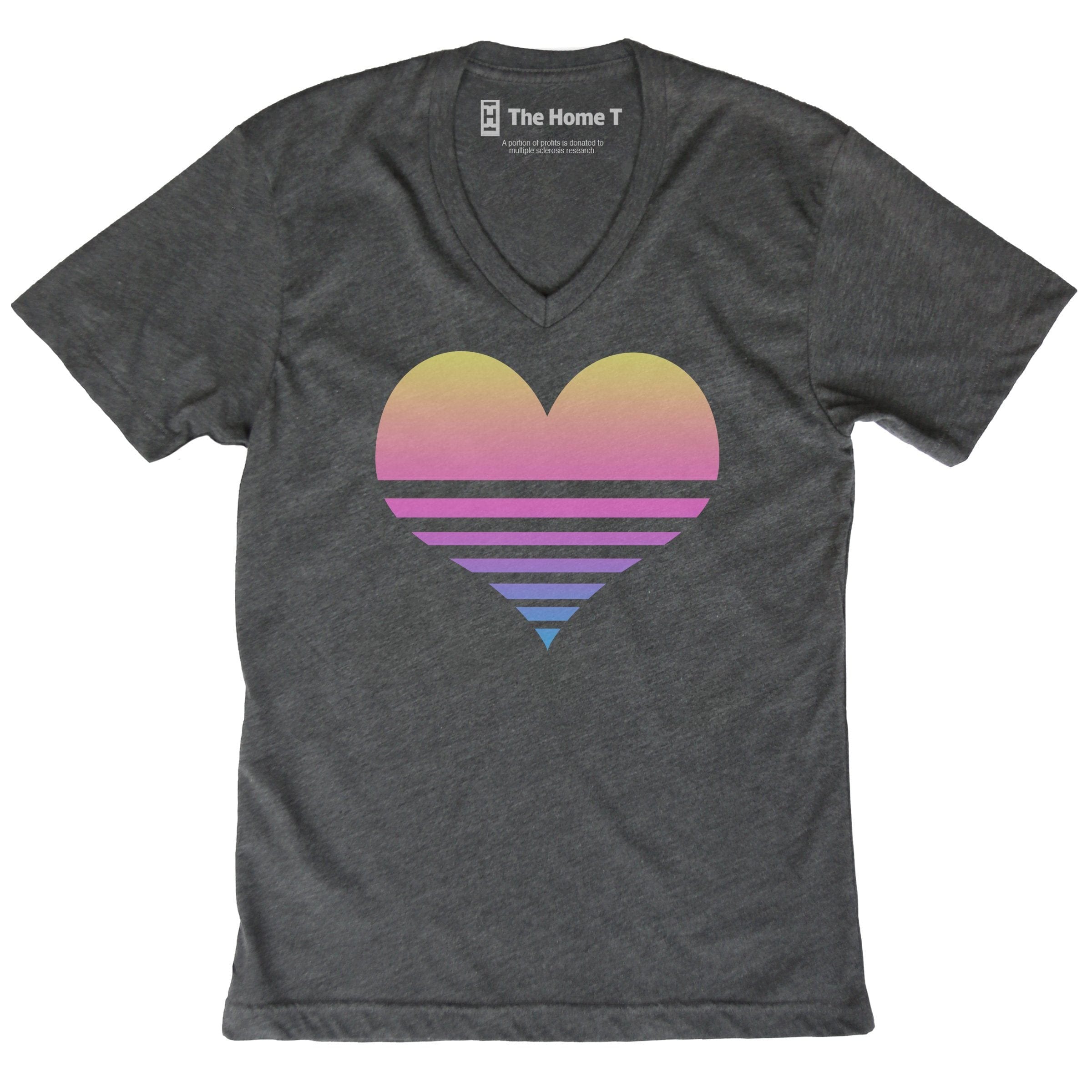 Retro Heart V Neck