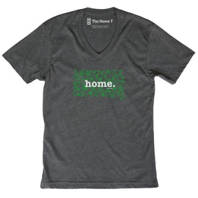 South Dakota Clover Dark Grey V Neck