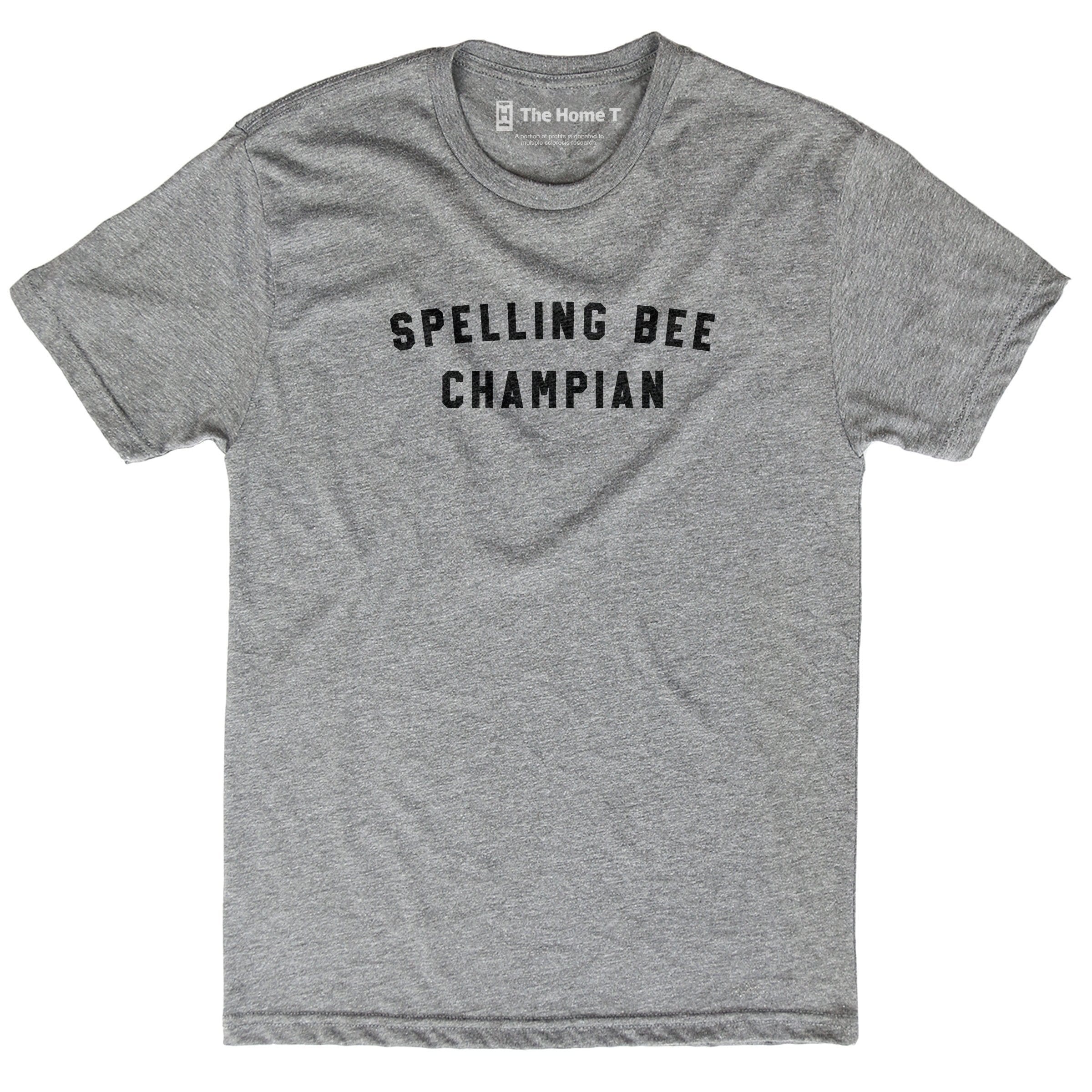 Spelling Bee Champian Athletic Grey Crewneck