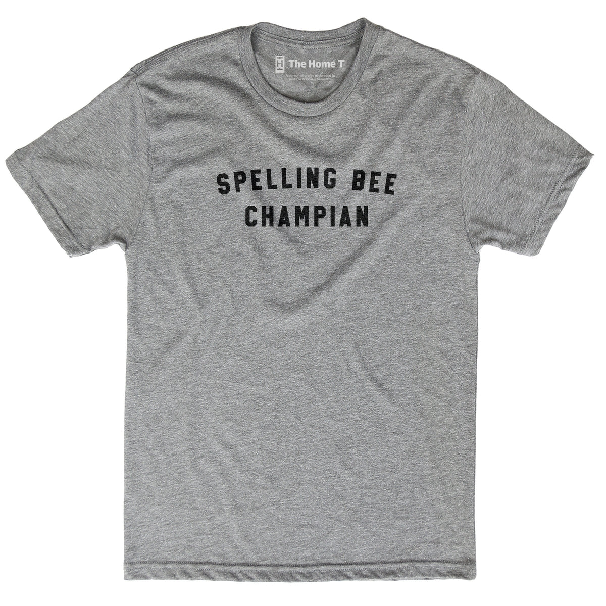 Spelling Bee Champian Athletic Grey Crewneck