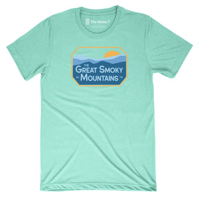 The Great Smoky Mountains - Badge Mint Crewneck