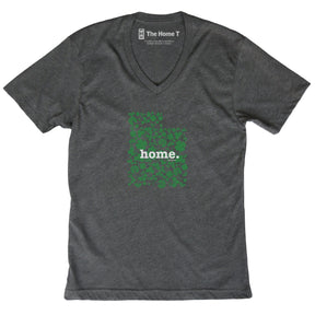Utah Clover Dark Grey V Neck