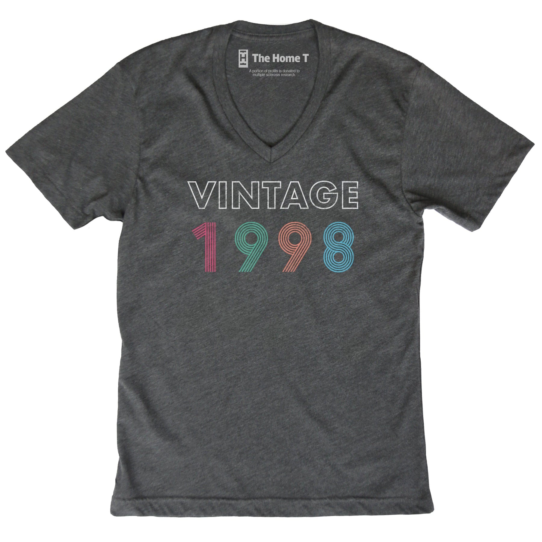 Vintage 1998 Dark Grey V-Neck