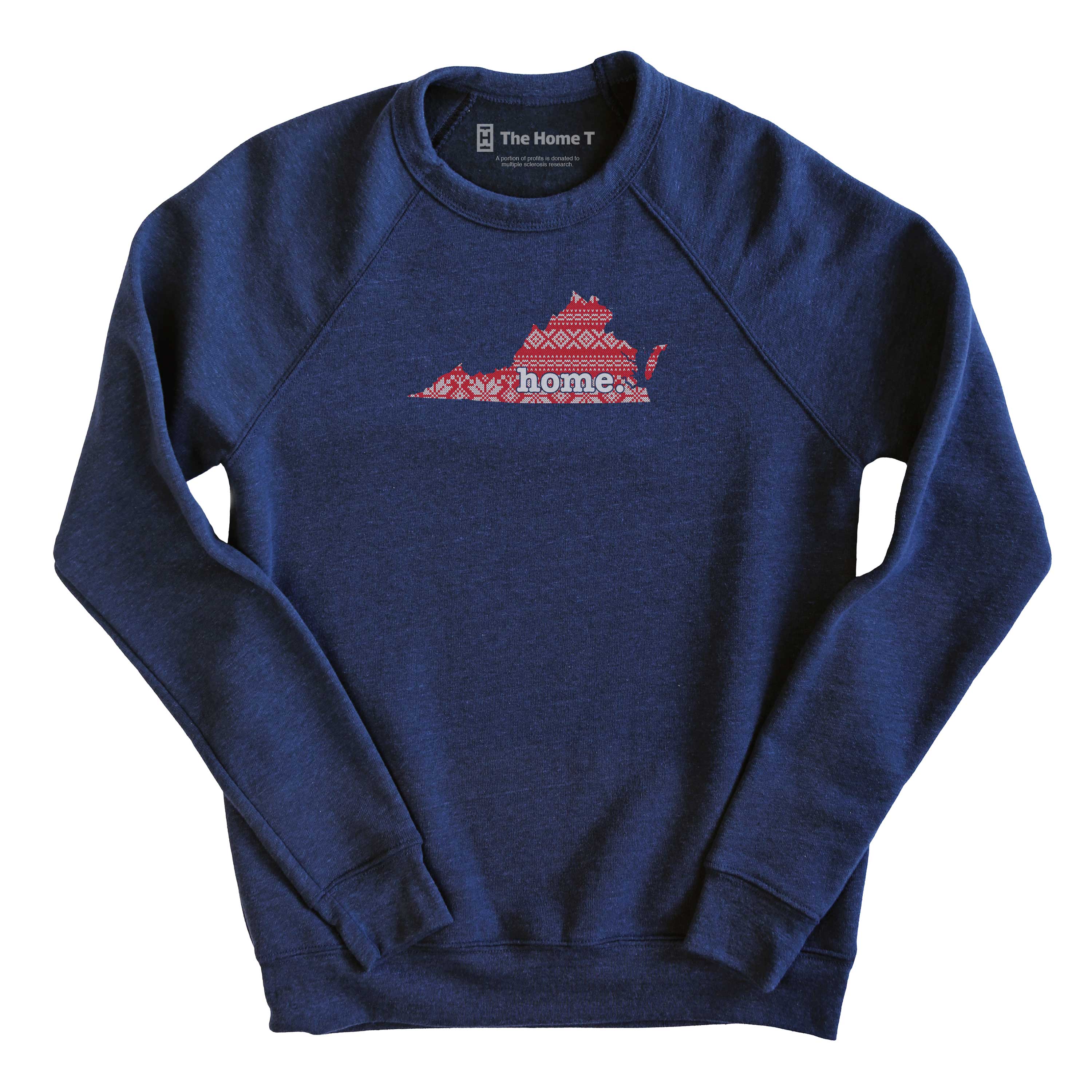 Virginia Christmas Sweater Pattern Christmas Sweater The Home T XS Navy Sweatshirt