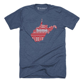 West Virginia Christmas Sweater Pattern Christmas Sweater The Home T XS Navy T-Shirt