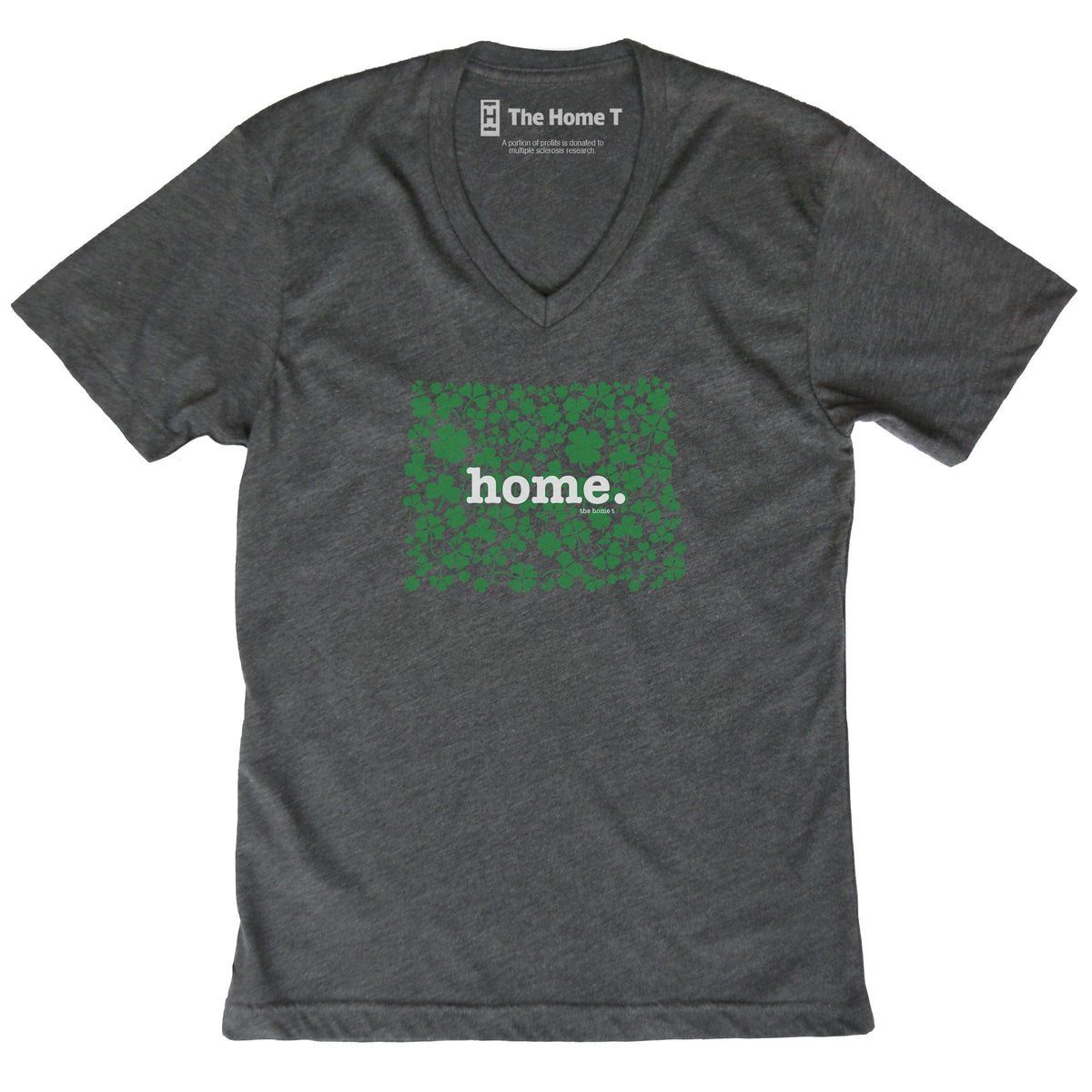Wyoming Clover Dark Grey V Neck