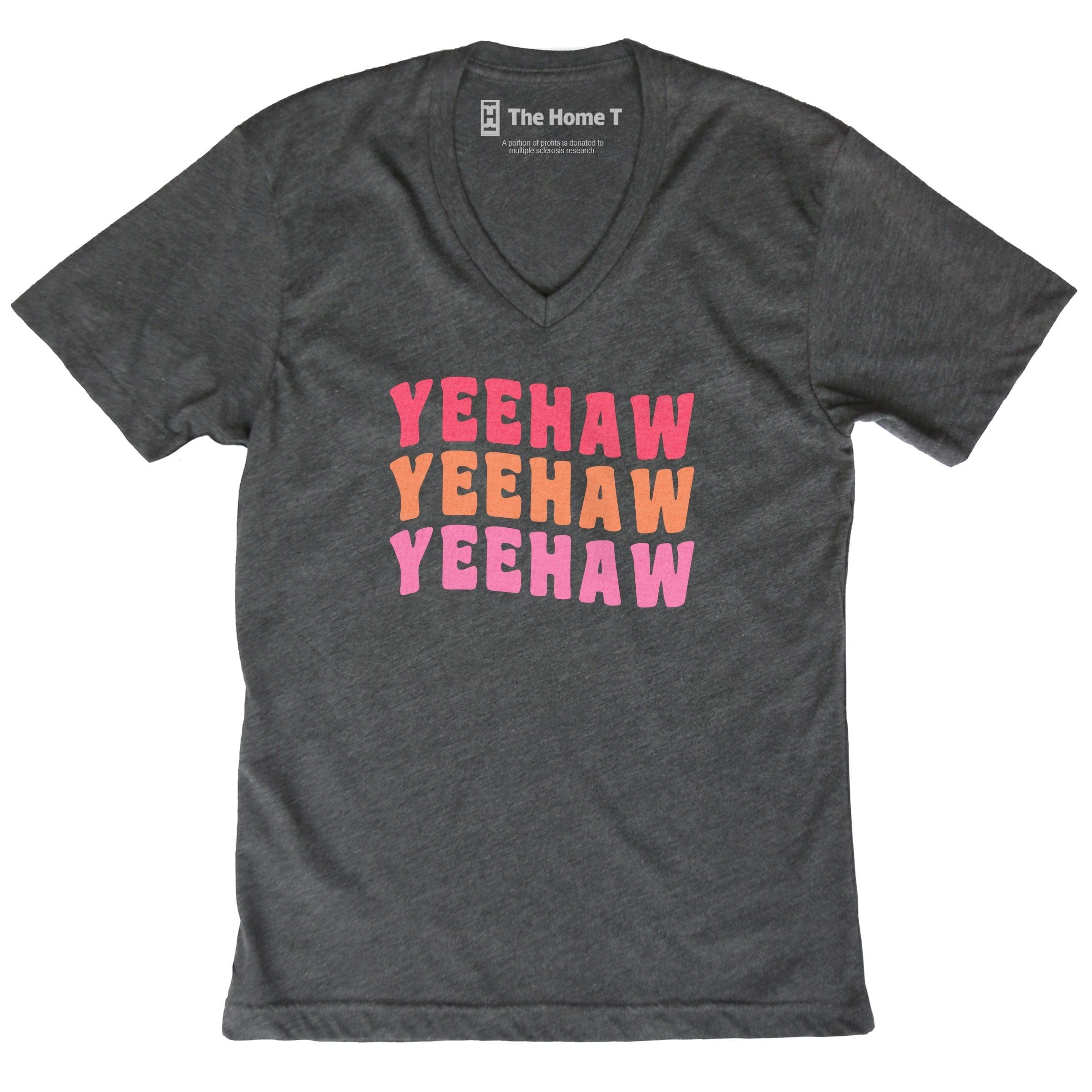 Yeehaw Dark Grey V-Neck