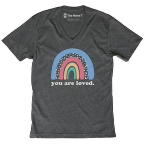 You Are Loved Rainbow V-neck
