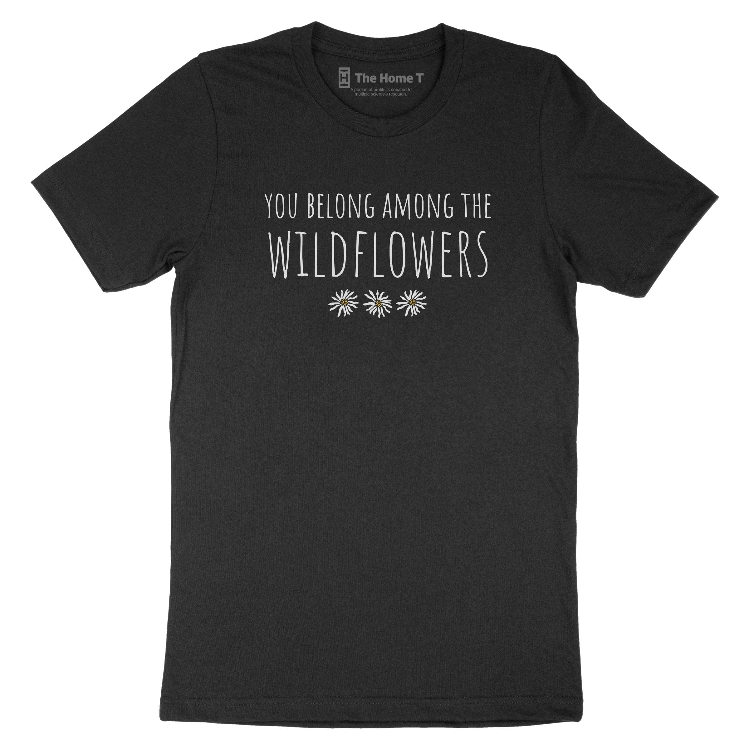 You belong among the wildflowers. Black crewneck