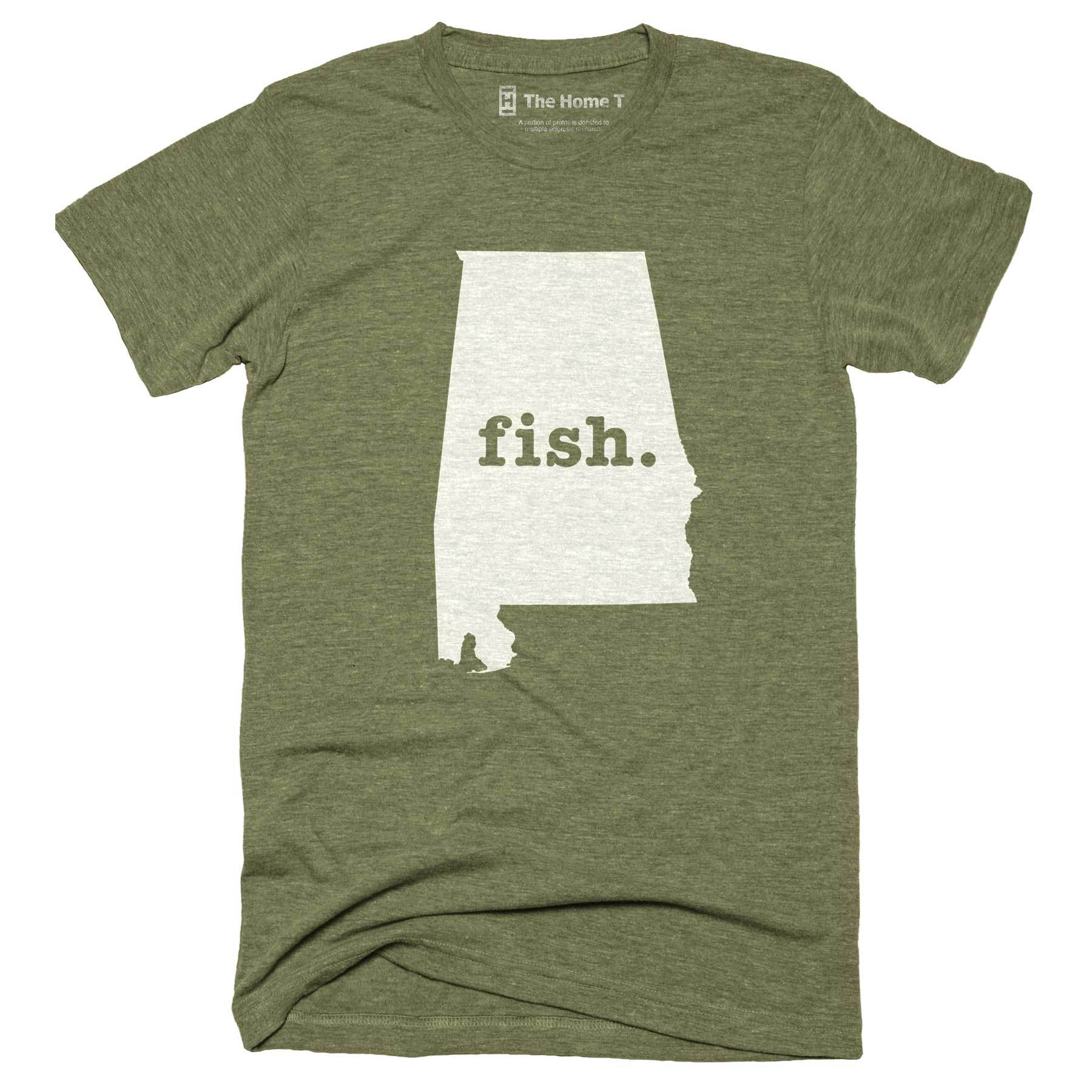 Alabama Fish Home T-Shirt Outdoor Collection The Home T XXL Army Green