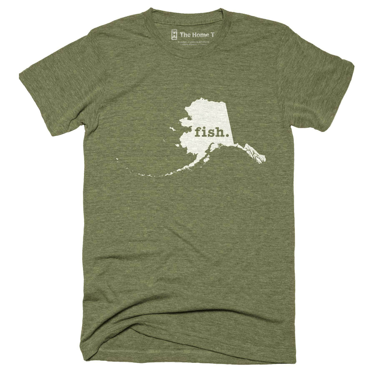 Alaska Fish Home T-Shirt Outdoor Collection The Home T XXL Army Green