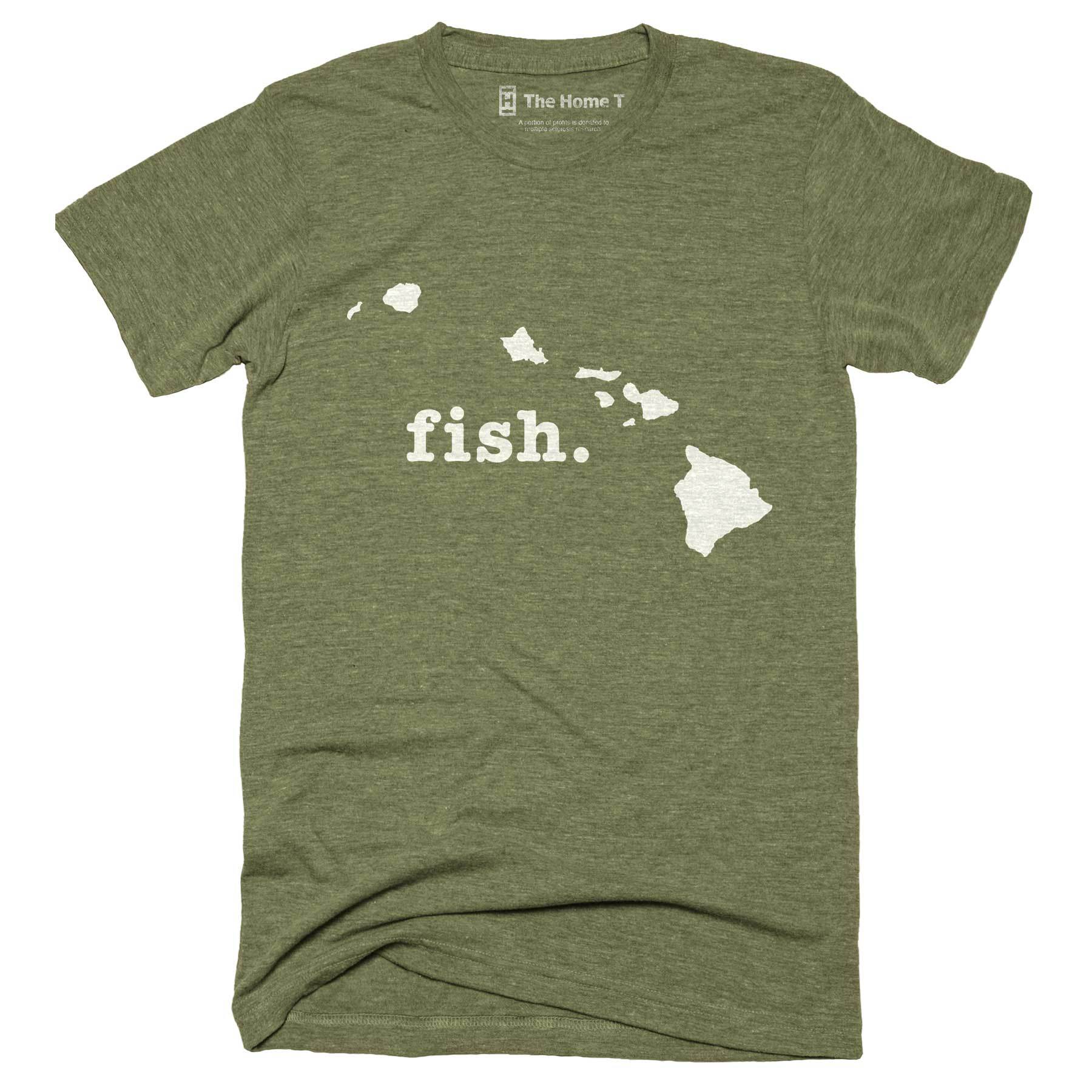 Hawaii Fish Home T-Shirt Outdoor Collection The Home T XXL Army Green
