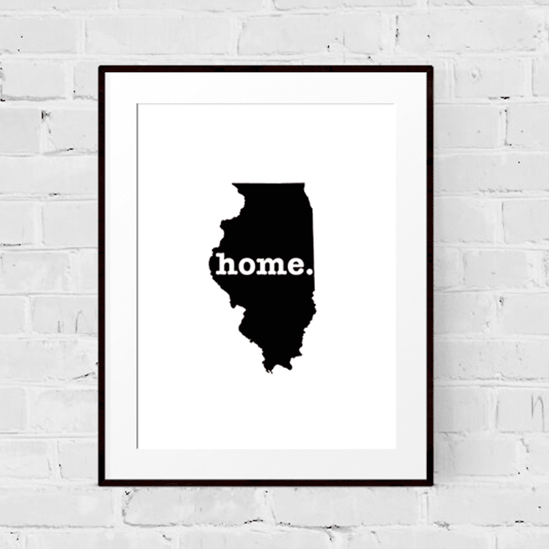 Illinois Art Print