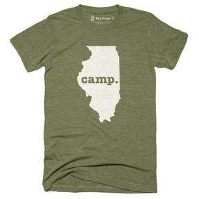 Illinois Camp Home T-Shirt Outdoor Collection The Home T XXL Army Green