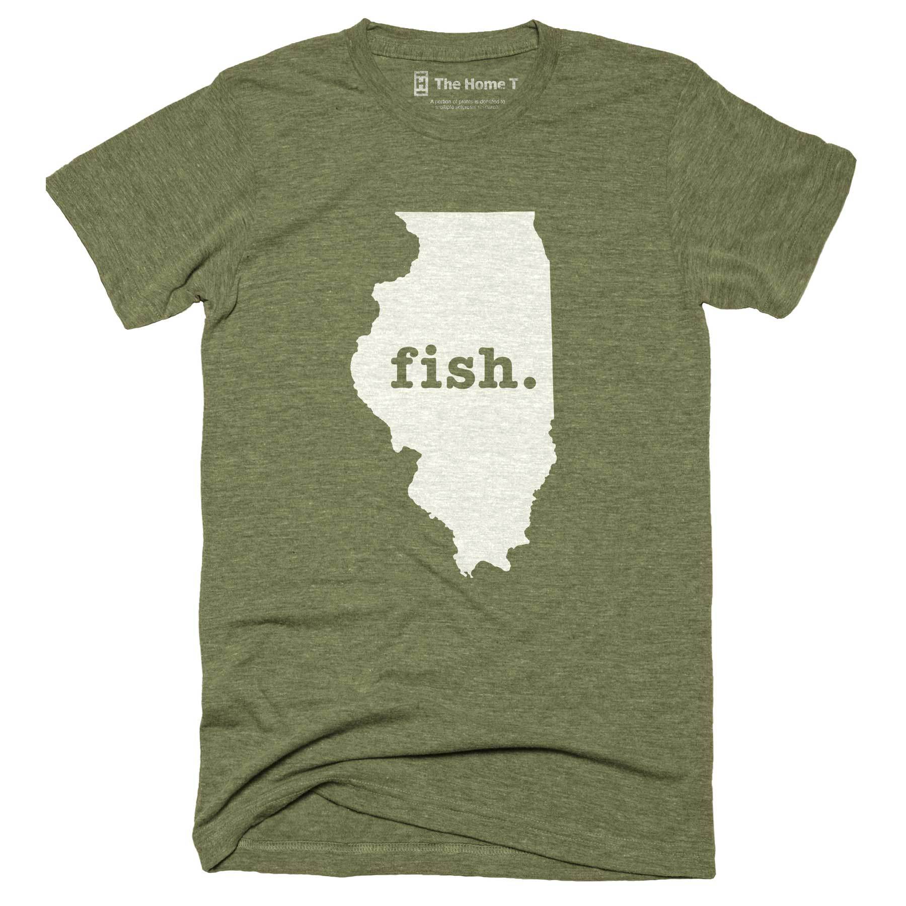 Illinois Fish Home T-Shirt Outdoor Collection The Home T XXL Army Green