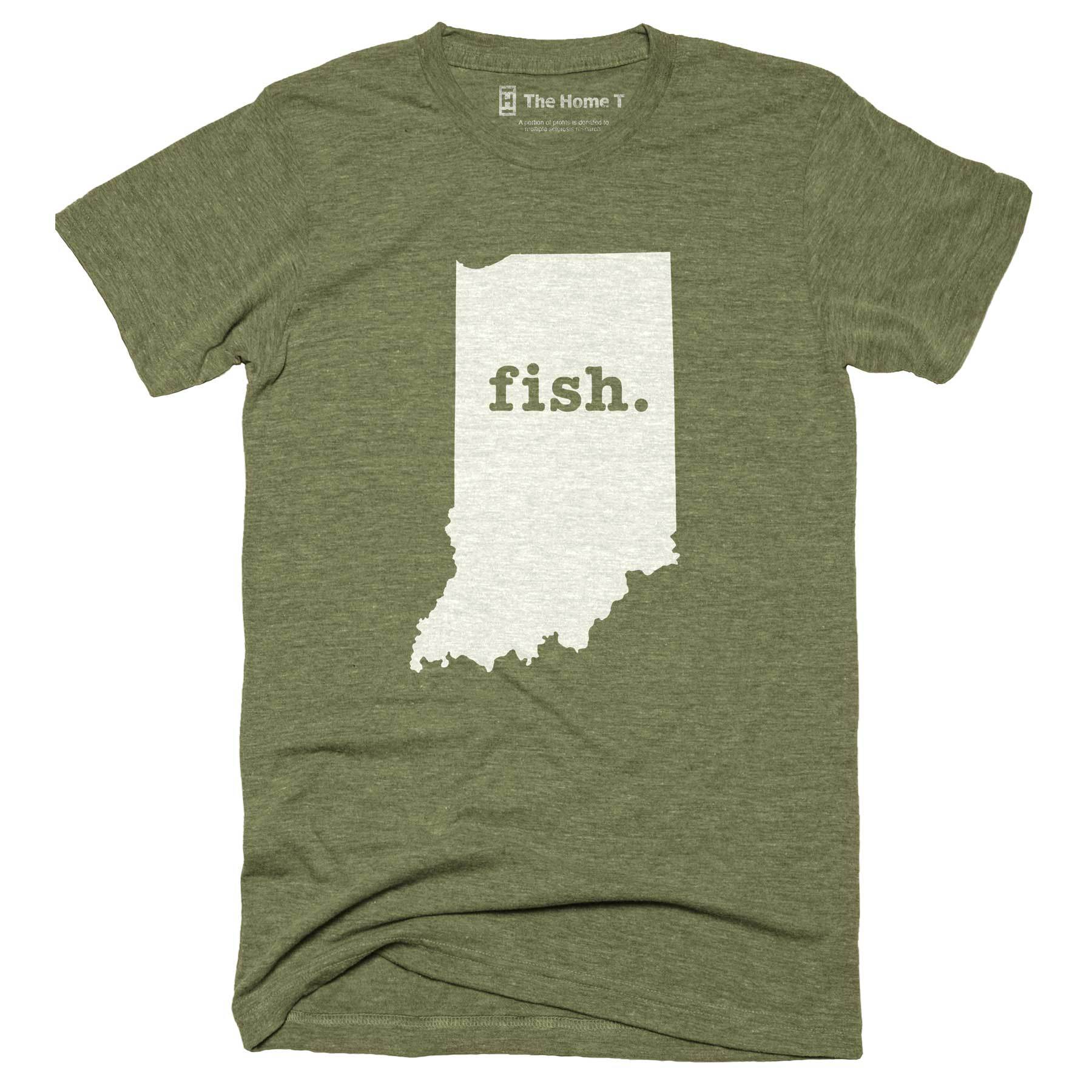 Indiana Fish Home T-Shirt Outdoor Collection The Home T XXL Army Green