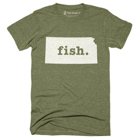 Kansas Fish Home T-Shirt Outdoor Collection The Home T XXL Army Green