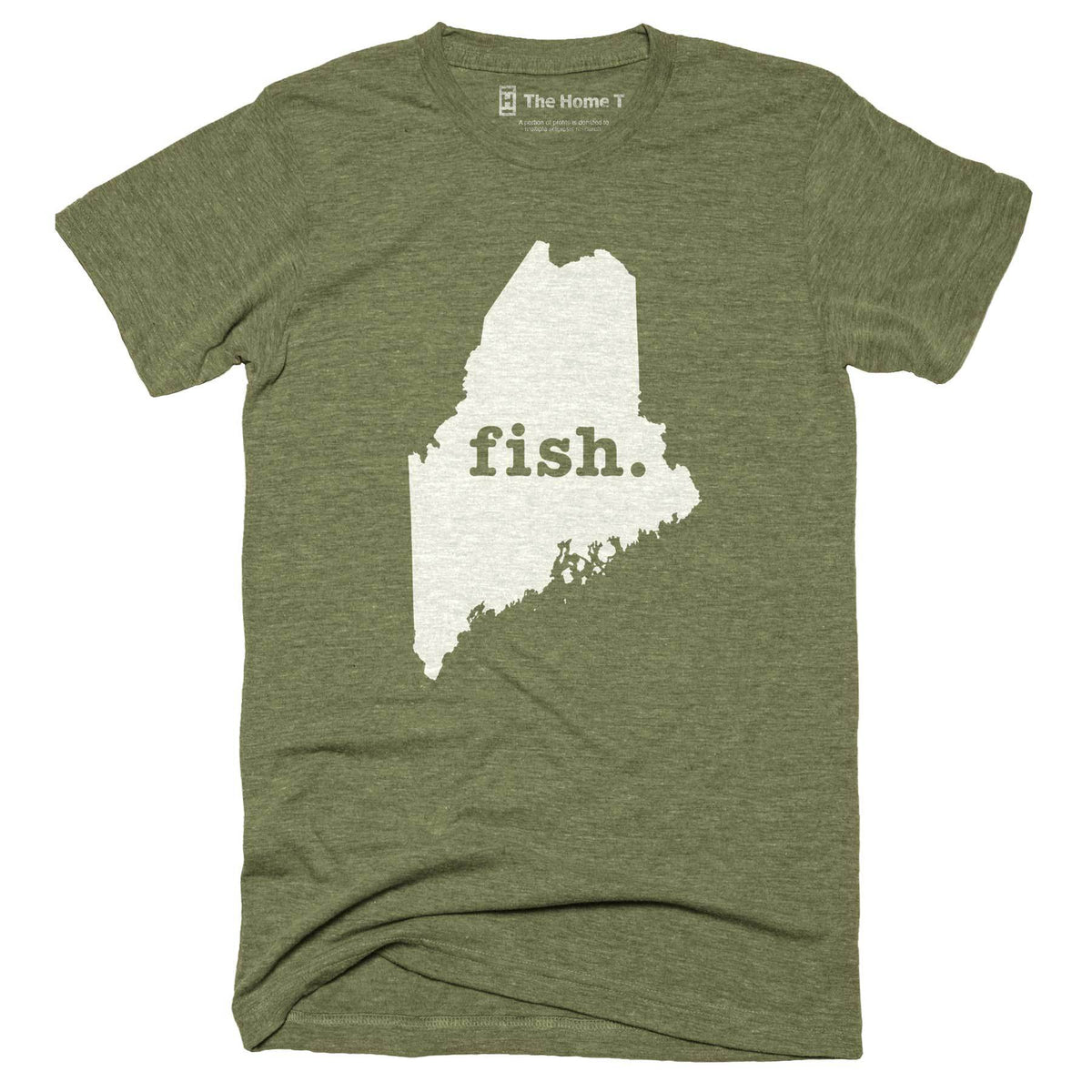 Maine Fish Home T-Shirt Outdoor Collection The Home T XXL Army Green