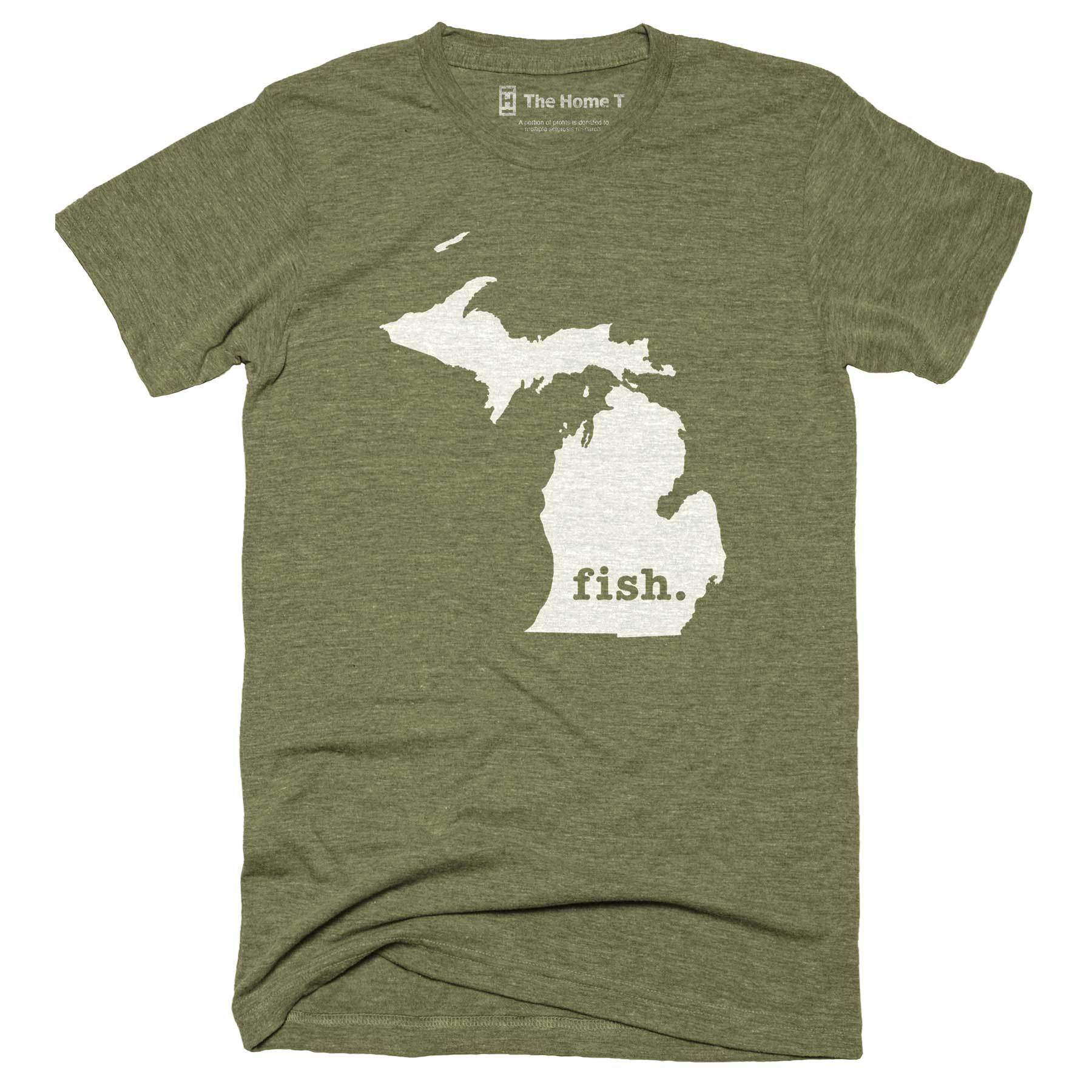 Michigan Fish Home T-Shirt Outdoor Collection The Home T XXL Army Green