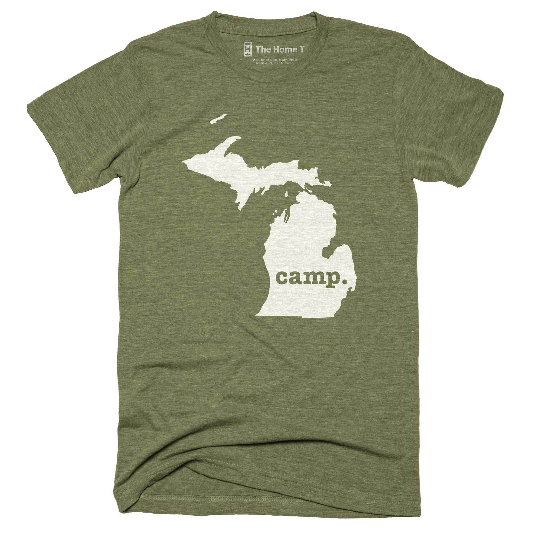Michigan Camp Home T-Shirt Outdoor Collection The Home T XXL Army Green