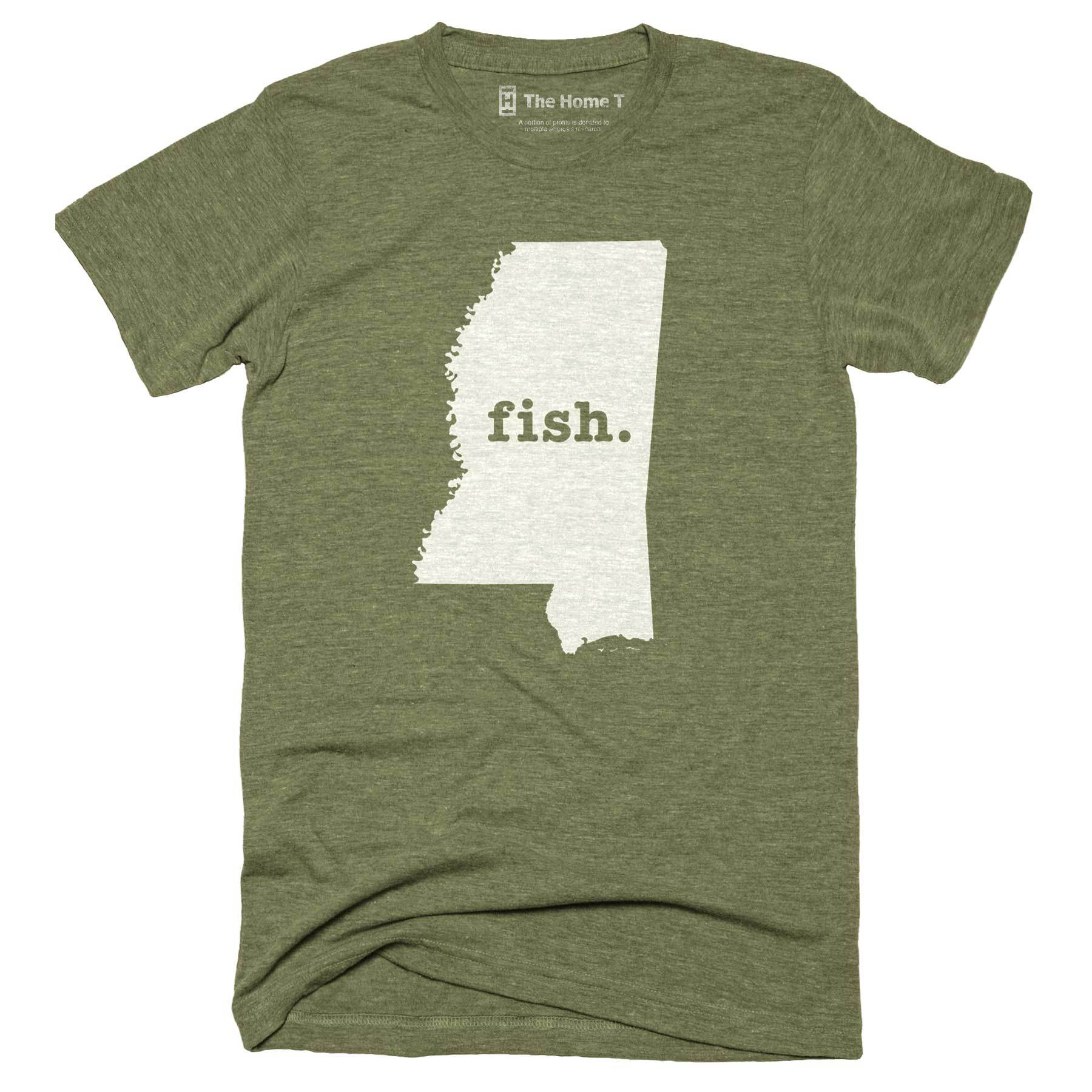 Mississippi Fish Home T-Shirt Outdoor Collection The Home T XXL Army Green