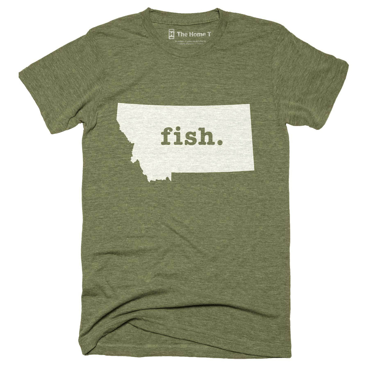 Montana Fish Home T-Shirt Outdoor Collection The Home T XXL Army Green