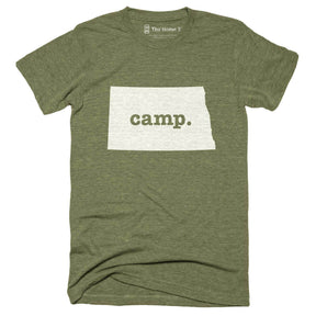 North Dakota Camp Home T-Shirt Outdoor Collection The Home T XXL Army Green