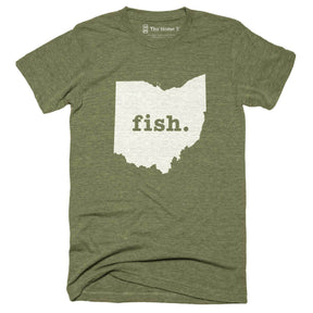 Ohio Fish Home T-Shirt Outdoor Collection The Home T XXL Army Green