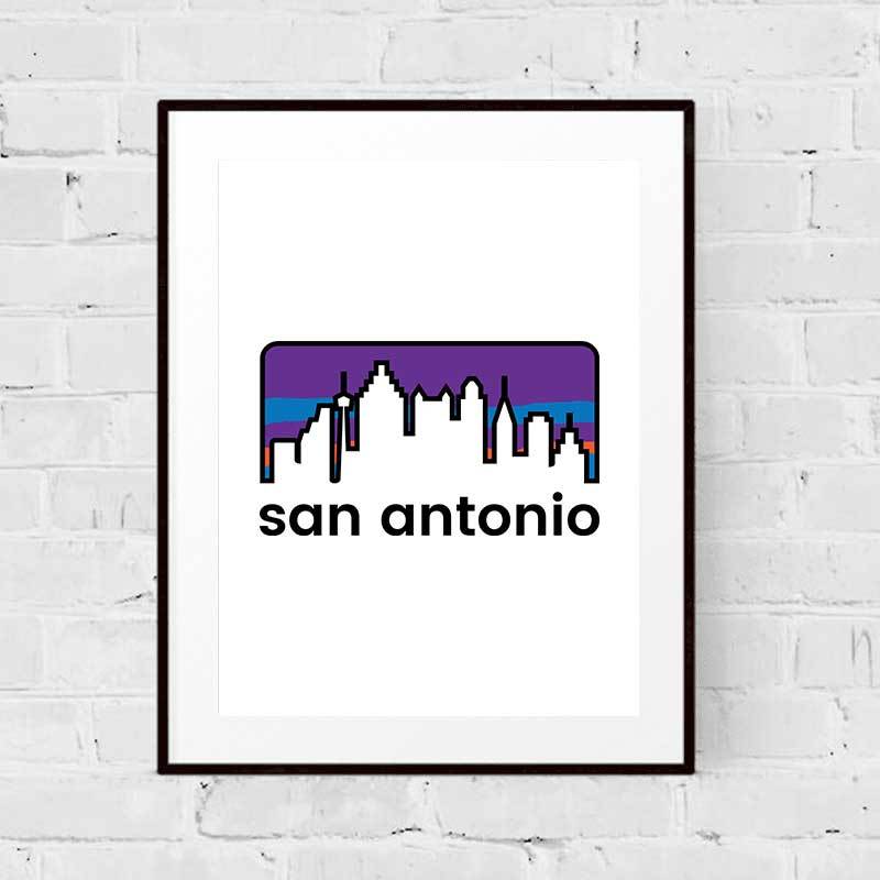 San Antonio Skyline Art Print