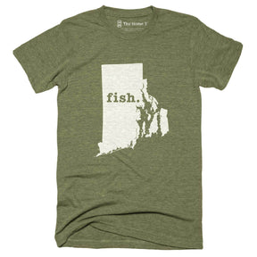 Rhode Island Fish Home T-Shirt Outdoor Collection The Home T XXL Army Green