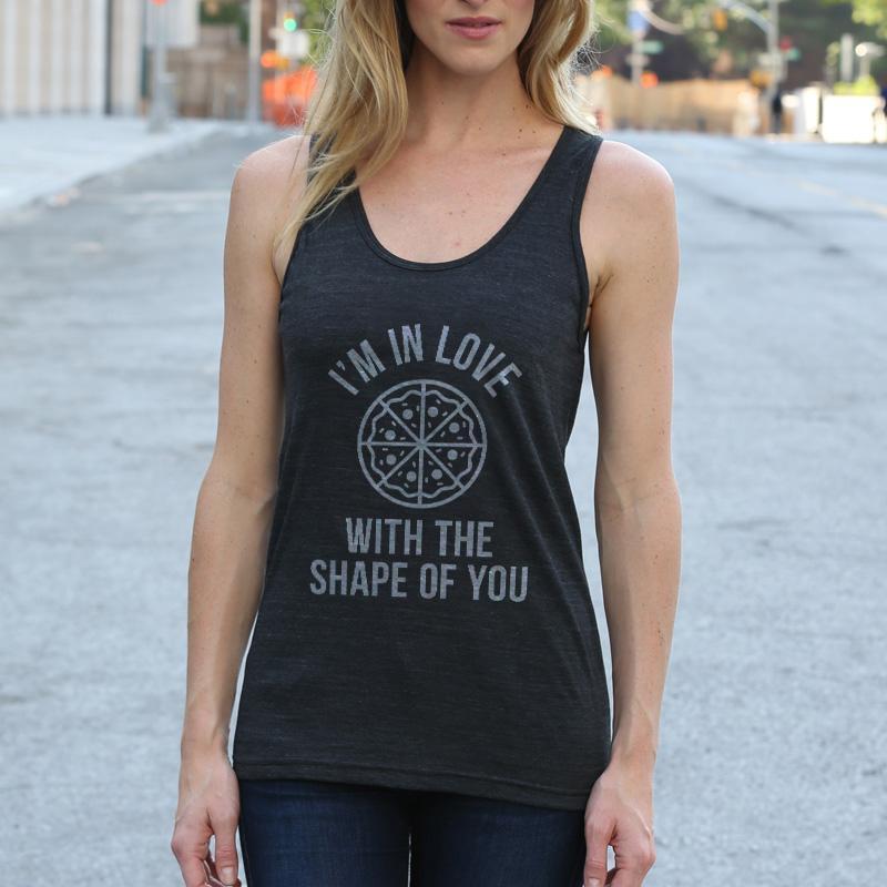 In Love with the Shape of Pizza Crew neck The Home T XS Tank Top
