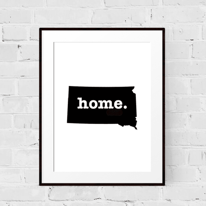 South Dakota Art Print