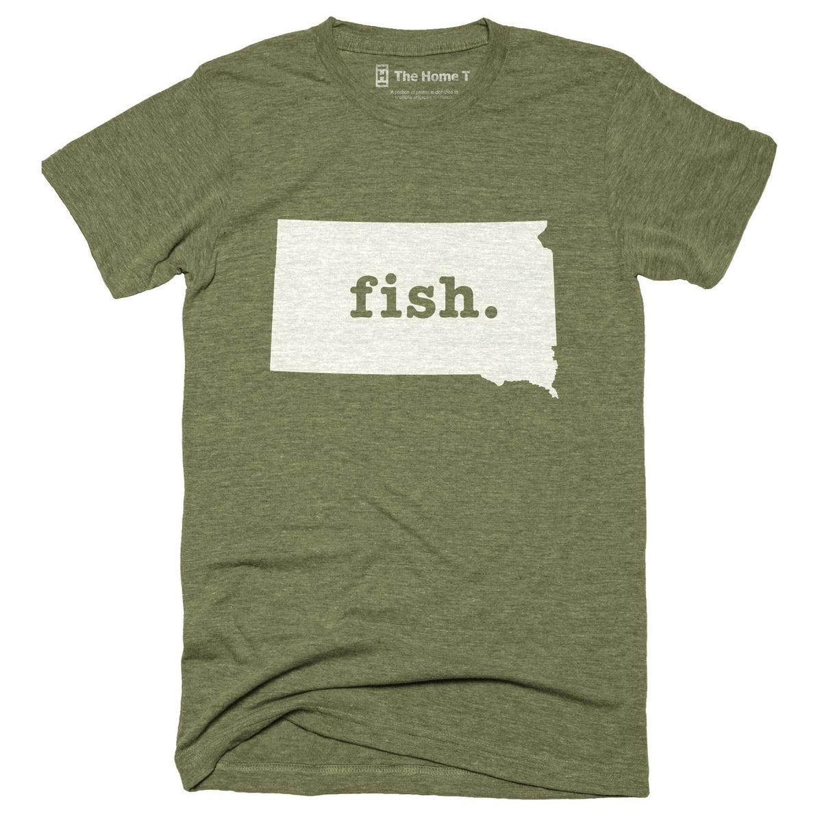 South Dakota Fish Home T-Shirt Outdoor Collection The Home T XXL Army Green