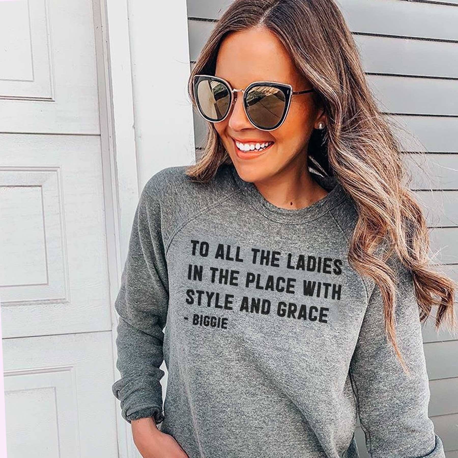 Style and Grace athletic grey sweatshirt