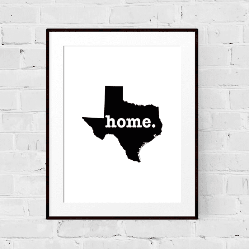 Texas Art Print