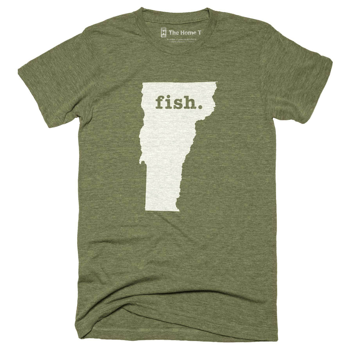 Vermont Fish Home T-Shirt Outdoor Collection The Home T XXL Army Green