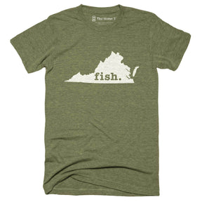 Virginia Fish Home T-Shirt Outdoor Collection The Home T XXL Army Green